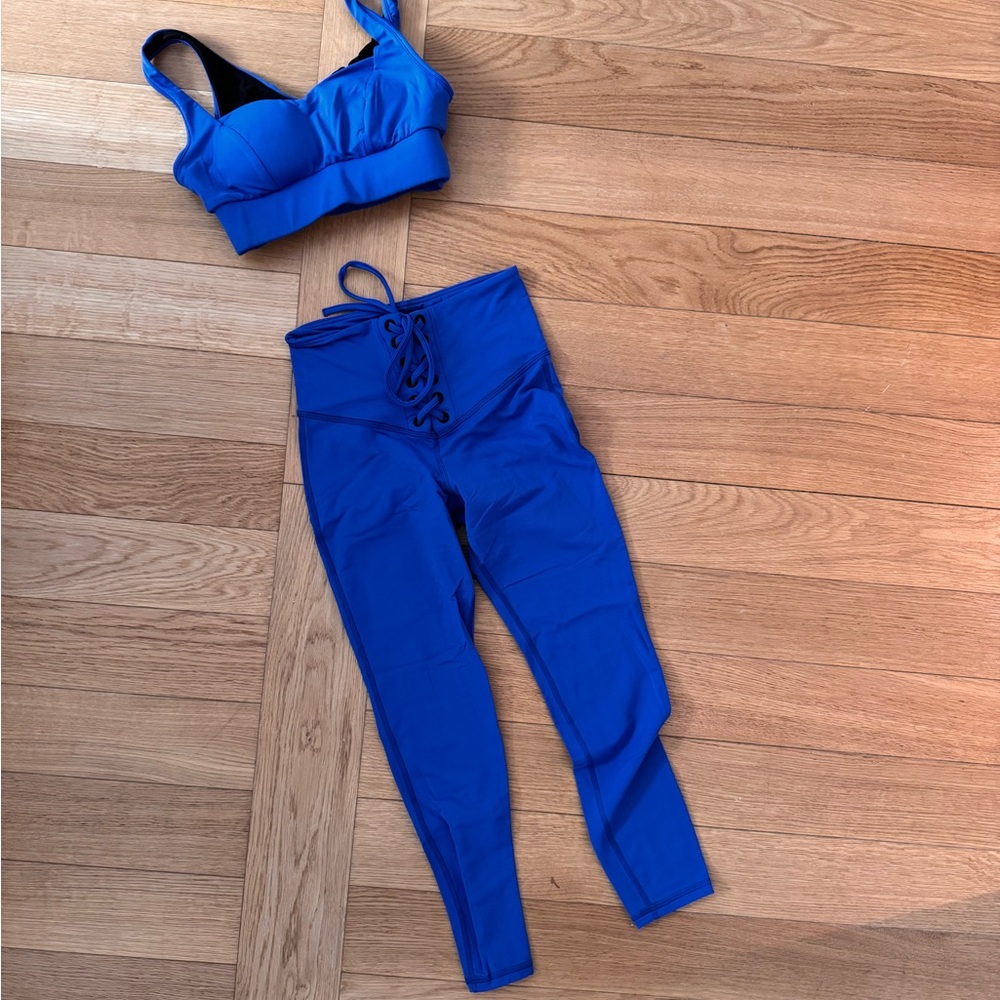 MICHI Vibrant Blue and Black Sports Bra